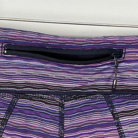 Lululemon Womens Pace Rival Crop Leggings Space Dye Twist Ultra Violet size 2 - Picture 8 of 11